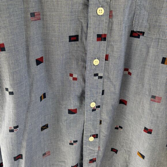 Vintage Chaps Ralph Lauren World Flags All Over Print Button Up Size XXL - Picture 4 of 7
